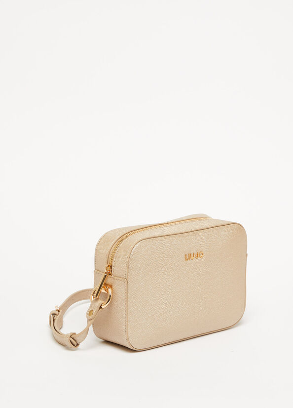 Light Gold Liu Jo Crossbody With Logo Women's Handbag | WJR-475912