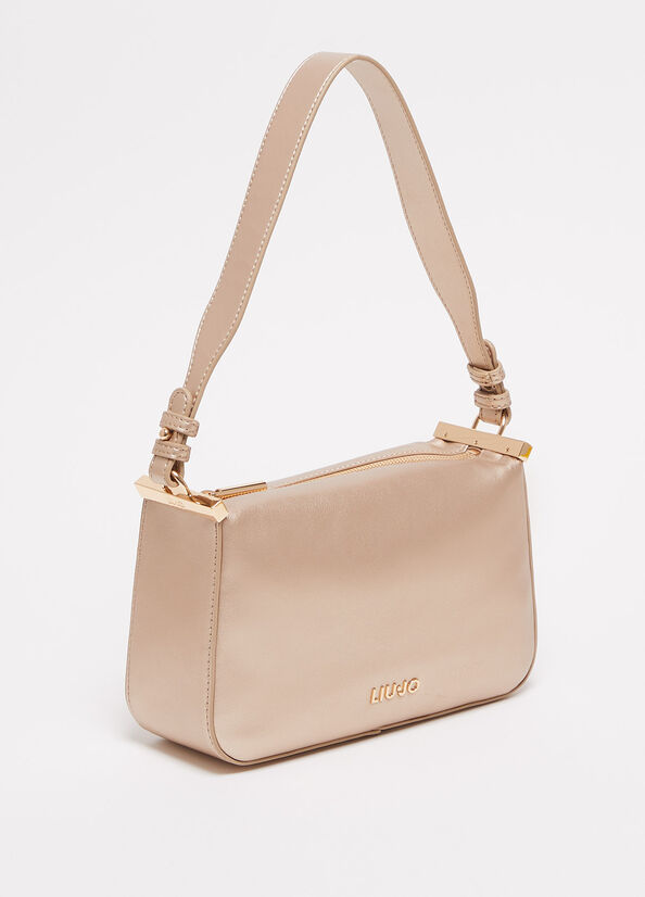 Light Gold Liu Jo Eco-Friendly Shoulder Women's Shoulder Bags | EPQ-850347