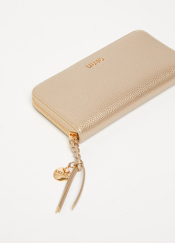 Light Gold Liu Jo Eco-Friendly With Charm Women's Wallets | LNH-520714