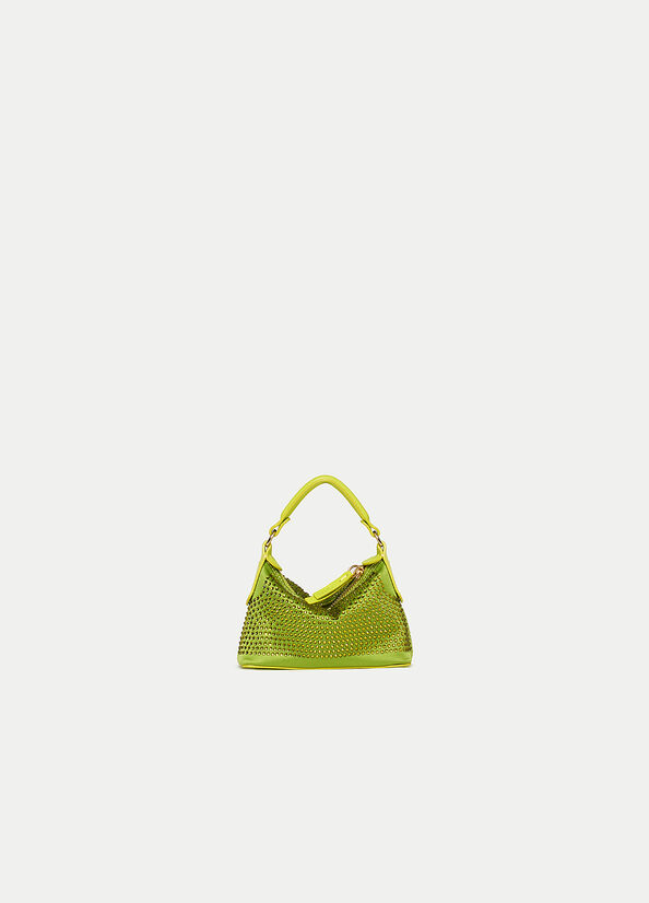 Light Green Liu Jo Micro Hobo With Gemstones Women's Crossbody Bags | FKP-531940