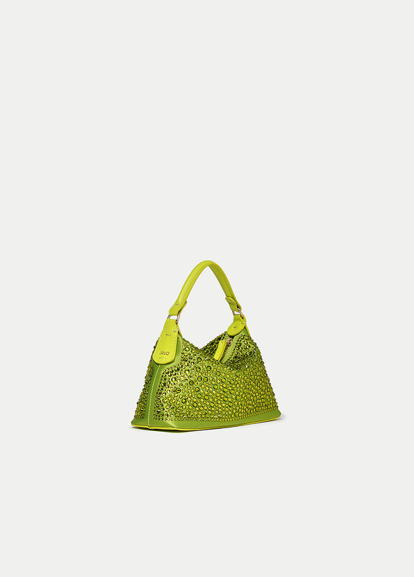 Light Green Liu Jo Mini Hobo With Gemstones Women's Crossbody Bags | VKN-872460