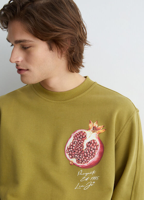 Olive Liu Jo With Pomegranate Print Men's Sweaters | BNO-947285