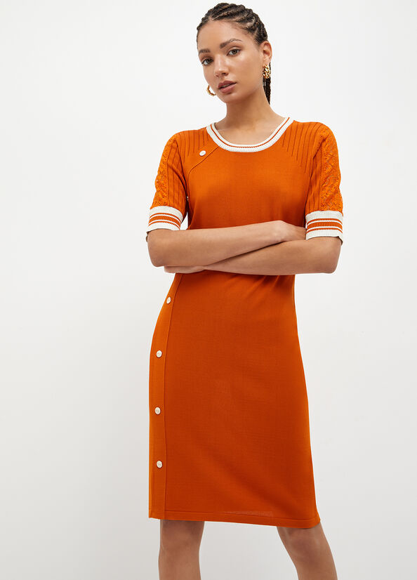 Orange Liu Jo Eco-Friendly Knit Women\'s Dress | HNI-480763