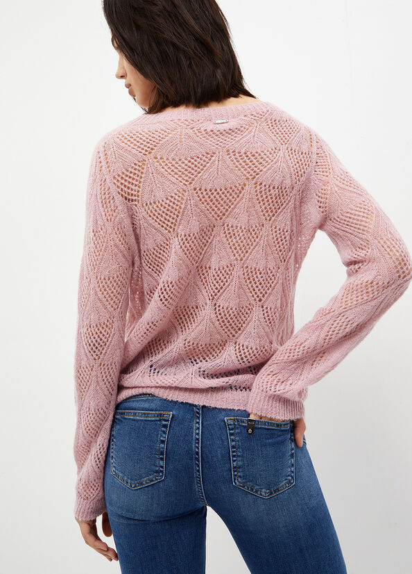 Pink Liu Jo Alpaca Blend Women's Sweaters | TNF-716802