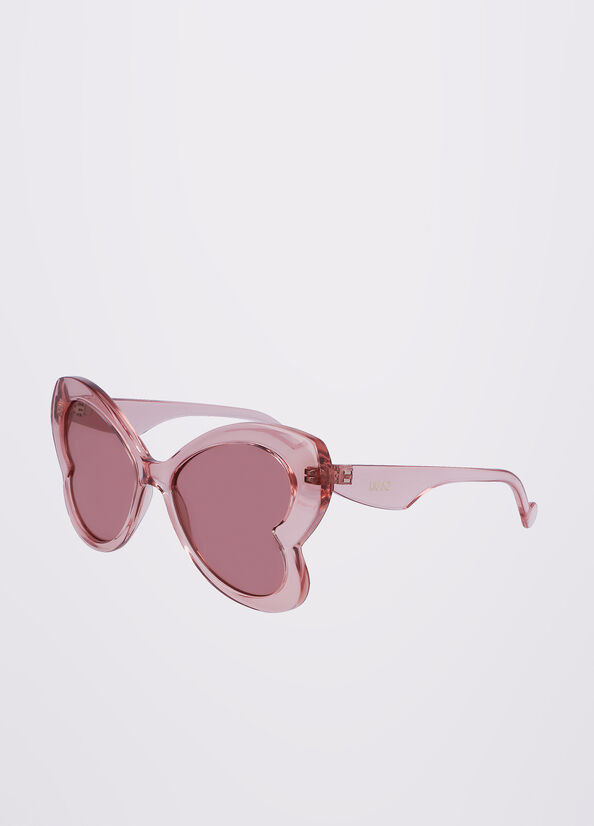 Pink Liu Jo Butterfly Women's Sunglasses | JQT-895731