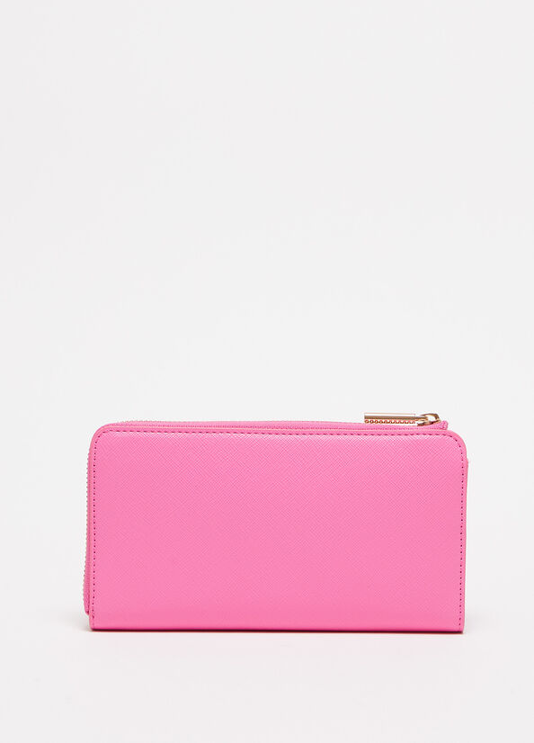 Pink Liu Jo Eco-Friendly Zip-Around Women's Wallets | FOL-235640