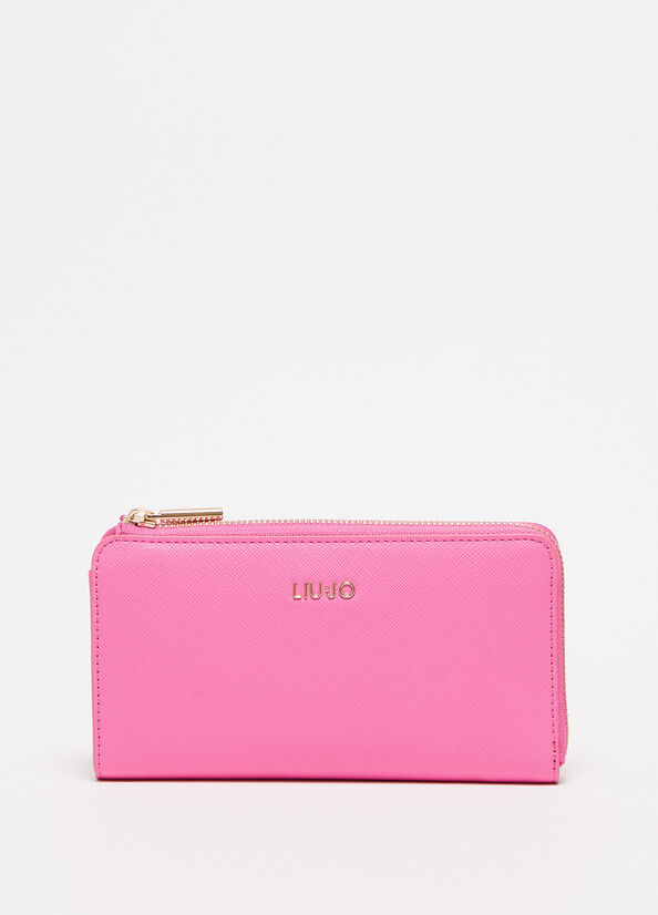 Pink Liu Jo Eco-Friendly Zip-Around Women\'s Wallets | FOL-235640