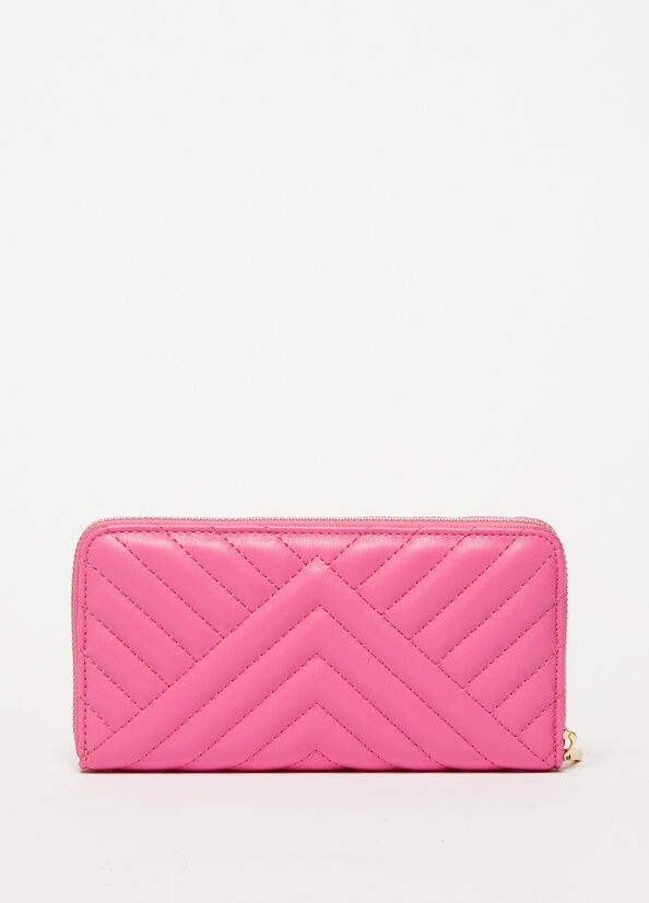 Pink Liu Jo Large Eco-Friendly Quilted Women's Wallets | XYU-680371