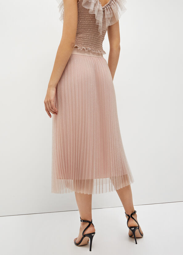 Pink Liu Jo Pleated Tulle Women's Skirts | YMR-687251