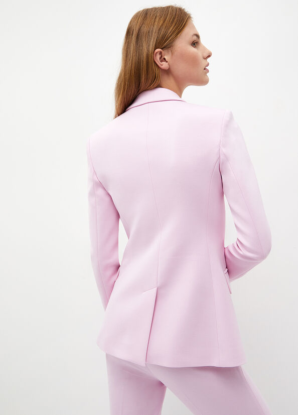 Pink Liu Jo Stretch Blazer Women's Jackets | KJD-430987