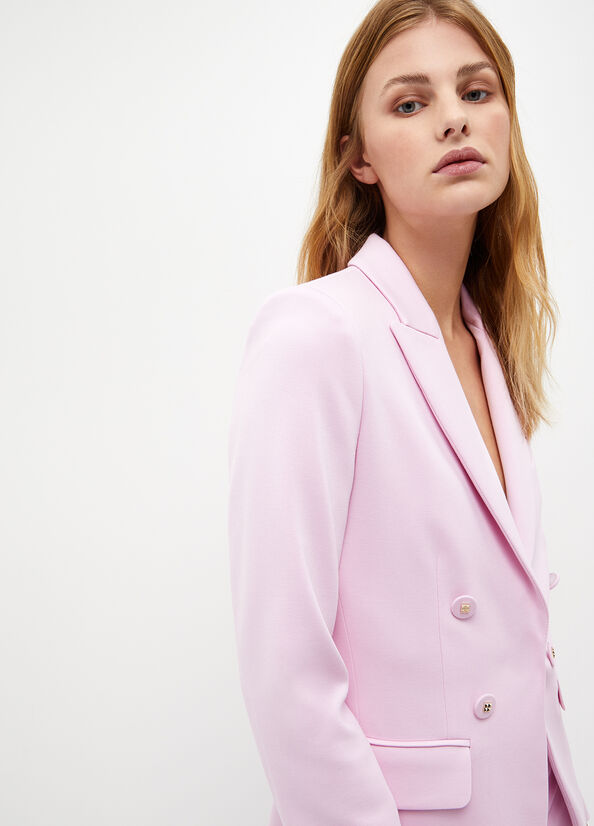 Pink Liu Jo Stretch Blazer Women's Jackets | KJD-430987