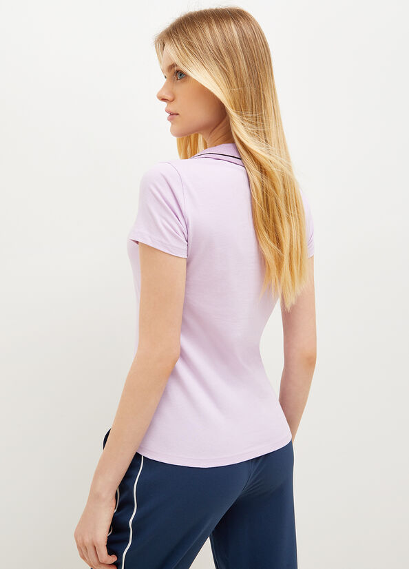 Purple Liu Jo Eco-Friendly With Logo Women's T Shirts | JLY-037549