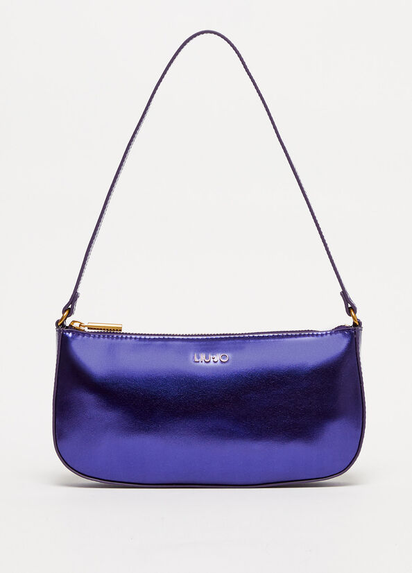 Purple Liu Jo Laminate With Logo Women's Clutch Bag | DXZ-139286