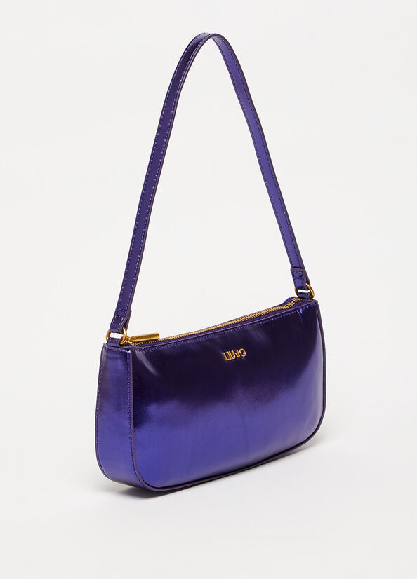 Purple Liu Jo Laminate With Logo Women's Clutch Bag | DXZ-139286