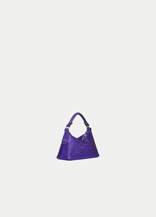 Purple Liu Jo Micro Hobo With Gemstones Women's Crossbody Bags | DOV-072514