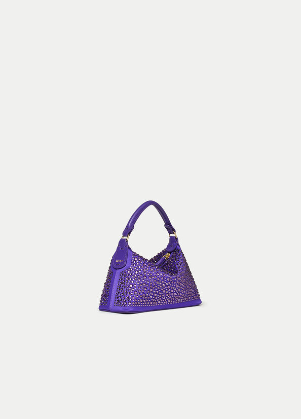 Purple Liu Jo Mini Hobo With Gemstones Women's Crossbody Bags | QSA-065413