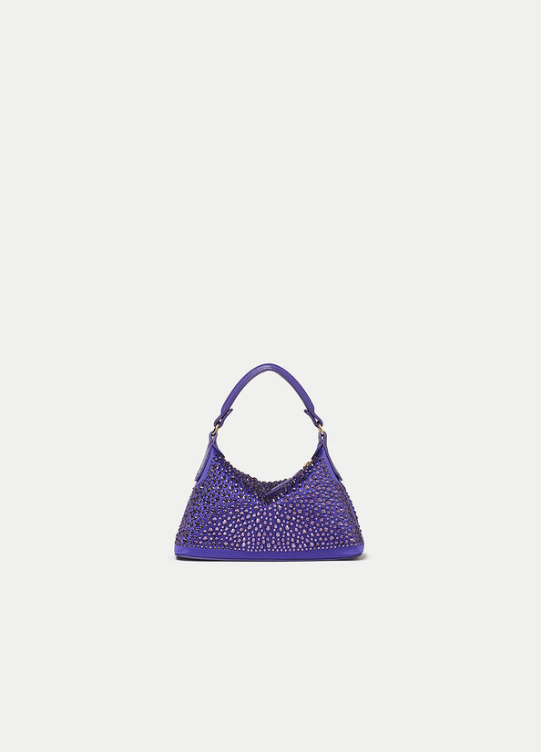 Purple Liu Jo Mini Hobo With Gemstones Women's Crossbody Bags | QSA-065413