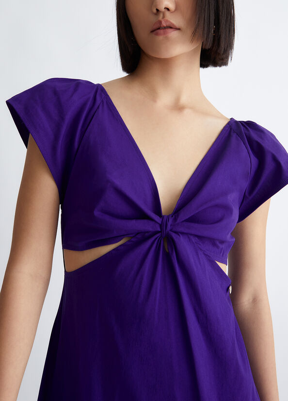 Purple Liu Jo Poplin Women's Dress | OLB-240935