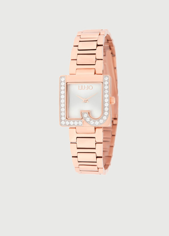 Rose Gold Liu Jo Steel With Logo Women\'s Watches | VAF-962754