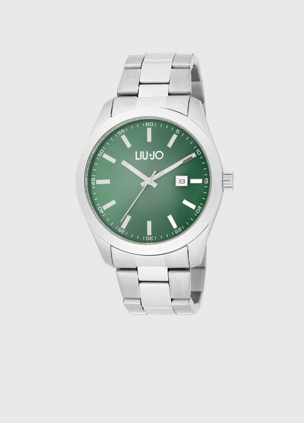 Silver / Green Liu Jo Steel Men\'s Watches | ECM-850146