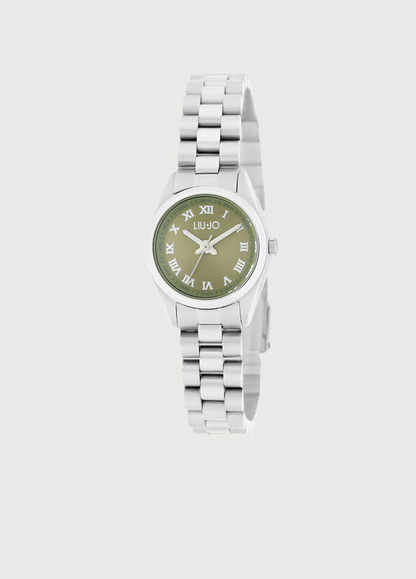 Silver / Green Liu Jo Steel Women\'s Watches | QXR-048651