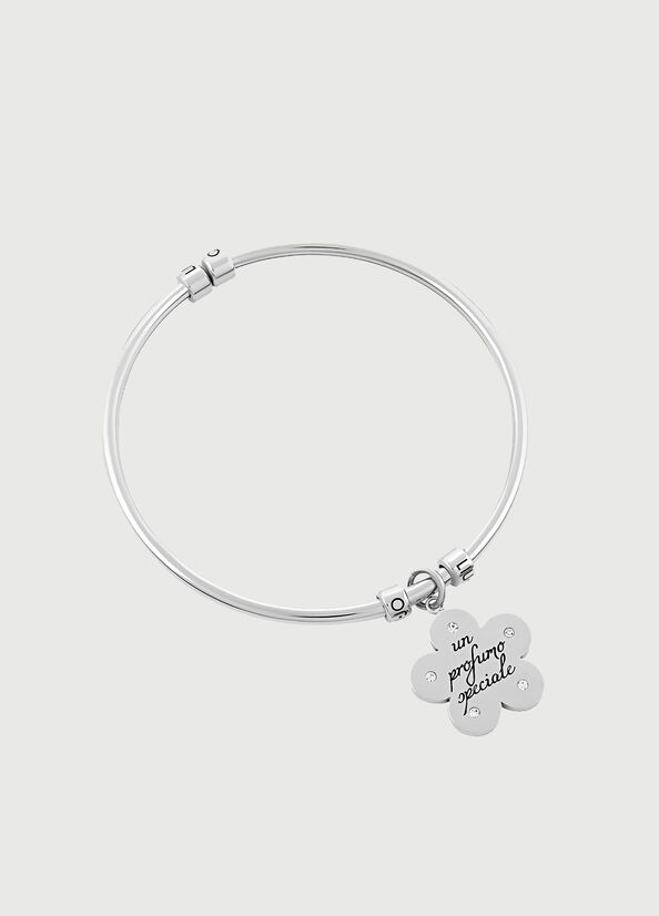 Silver Liu Jo Bracelet With Floral Charm Women\'s Jewelry | LRX-802396