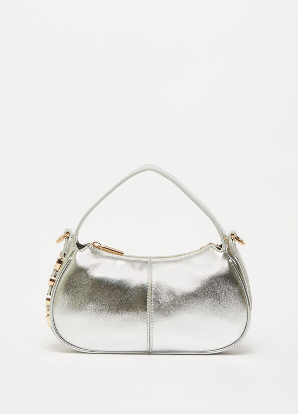 Silver Liu Jo Laminate Women's Handbag | SBF-254179