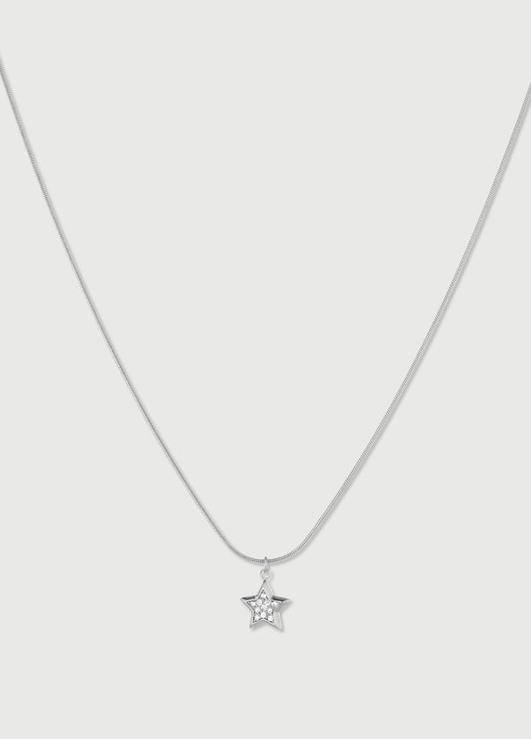 Silver Liu Jo Necklace With Star Women's Jewelry | CWI-405317