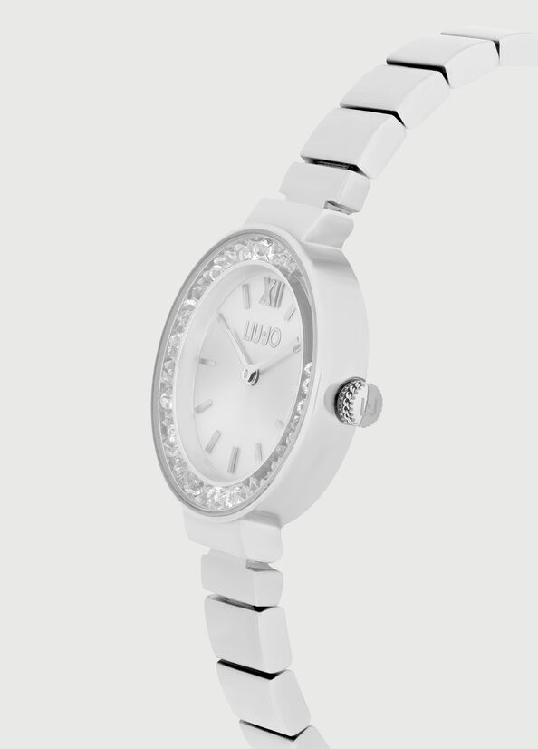 Silver Liu Jo Steel With Diamantés Women's Watches | HYR-095146