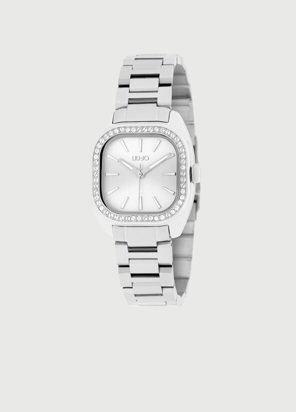 Silver Liu Jo Steel With Diamantés Women\'s Watches | OBW-740586