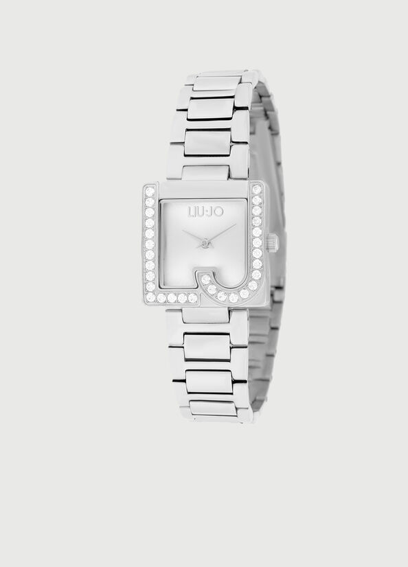 Silver Liu Jo Steel With Logo Women\'s Watches | KAE-957283