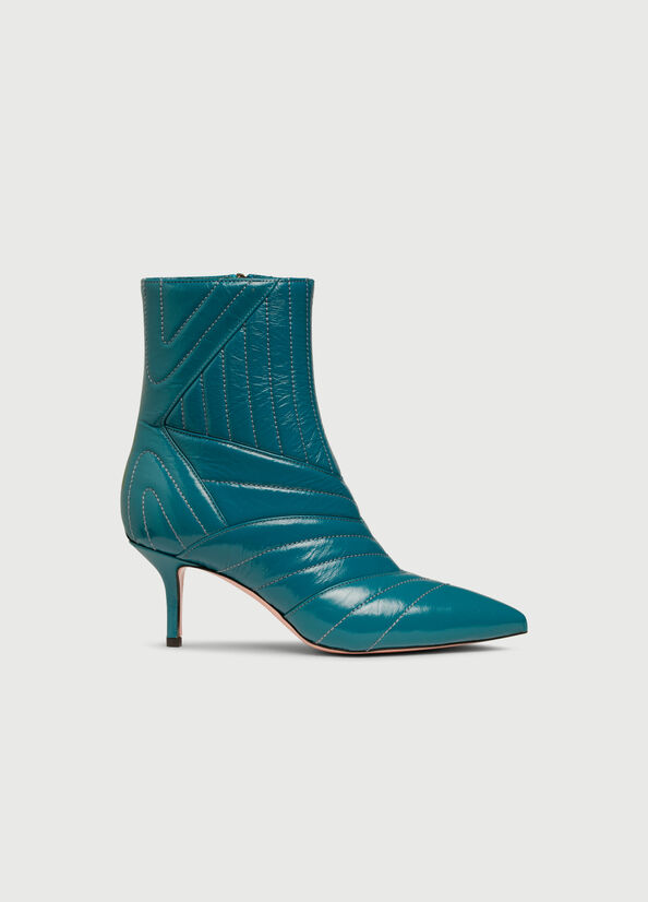 Turquoise Liu Jo Quilted With Heel Women's Ankle Boots | CKH-217839