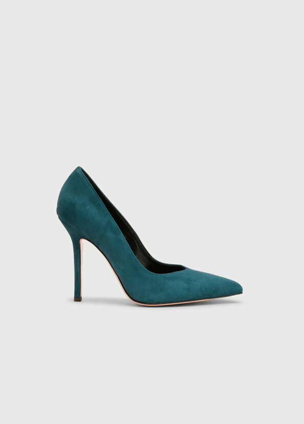 Turquoise Liu Jo Suede Women's High Heels | NGO-094613