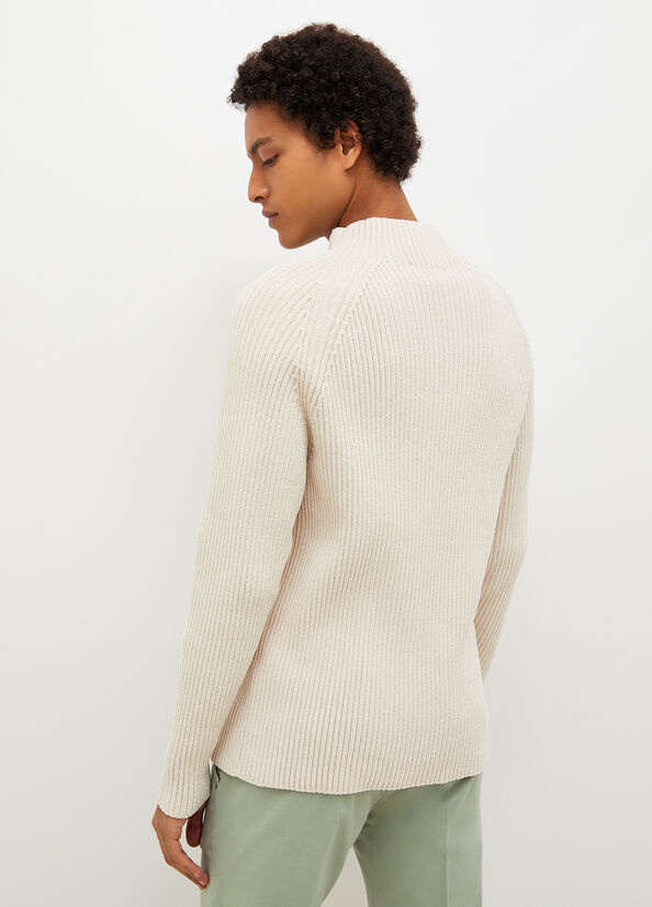 White Liu Jo Chenille Men's Sweaters | HFM-937128