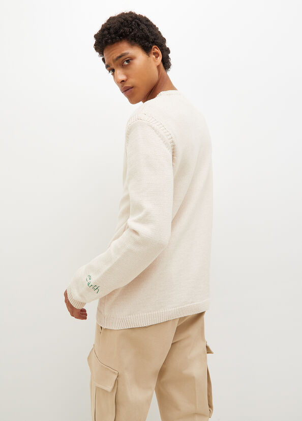 White Liu Jo Eco-Friendly Men's Sweaters | LDI-943058