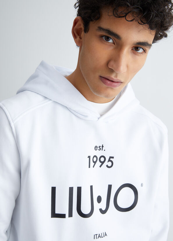 White Liu Jo Hooded Men's Sweaters | WRZ-053897