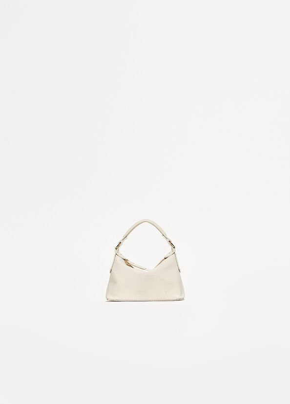 White Liu Jo Patent Leather Micro Hobo Women's Crossbody Bags | QUW-956021