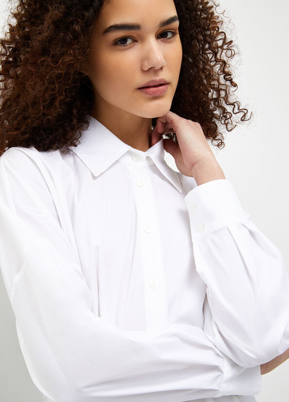 White Liu Jo Stretch Cotton Women's Shirts | QYH-029785