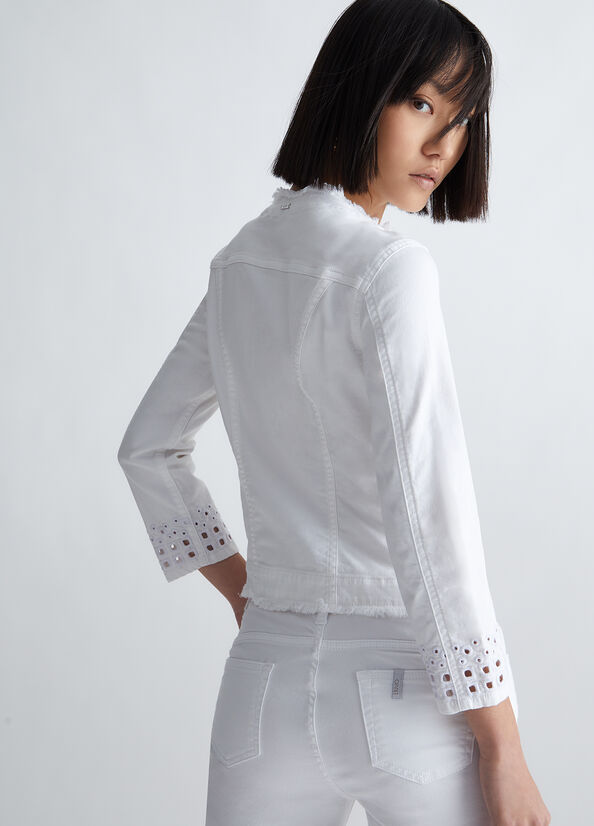 White Liu Jo With Embroidery Women's Jackets | VMB-269743