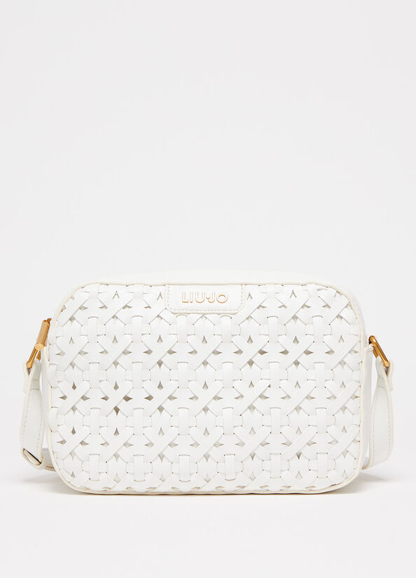 White Liu Jo Woven With Logo Women\'s Shoulder Bags | EGO-951346