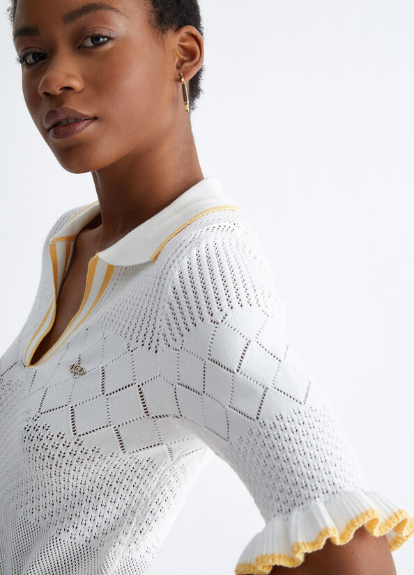 White / Yellow Liu Jo Eco-Friendly Women's Sweaters | MXI-634908