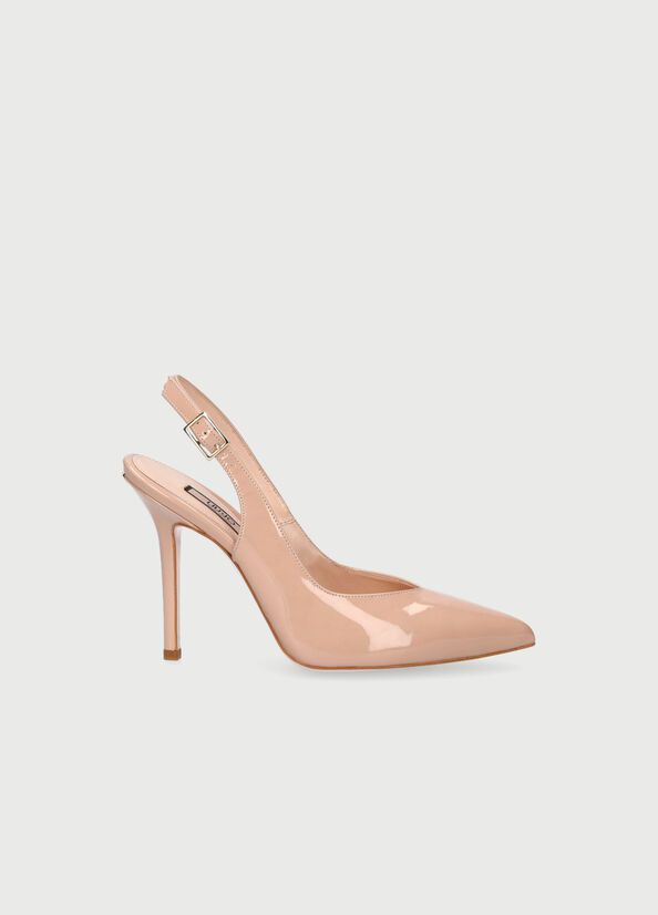 Beige Liu Jo Patent Leather Women's High Heels | LVO-243796