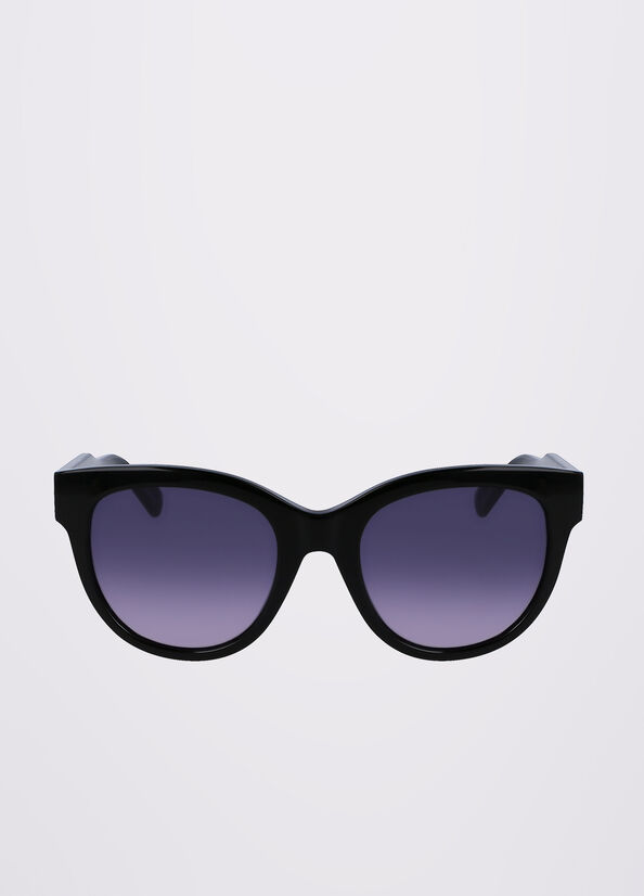 Black Liu Jo Acetate Women's Sunglasses | USJ-509268