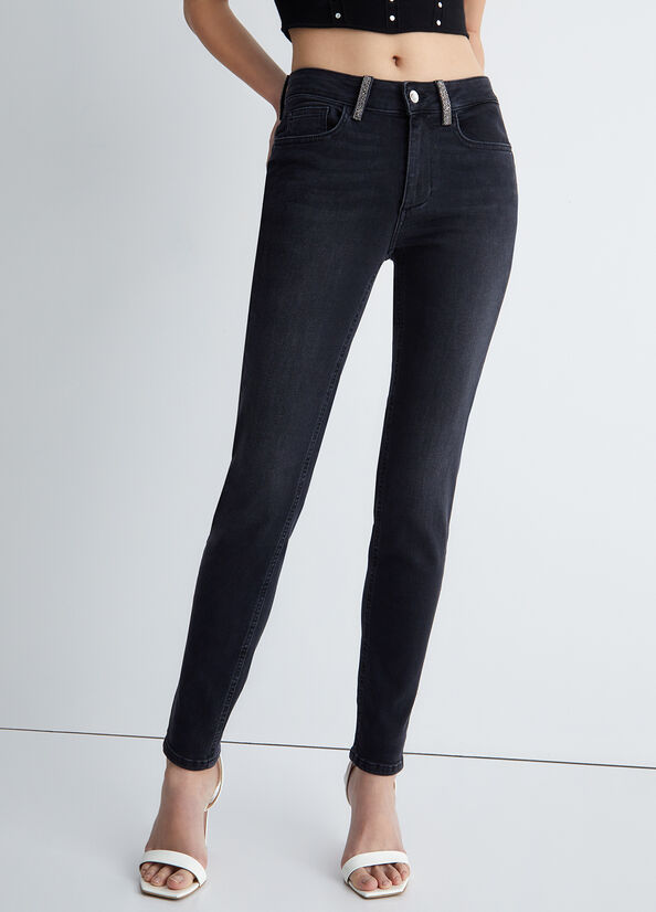 Black Liu Jo Bottom Up Women's Skinny Jeans | PVQ-089327