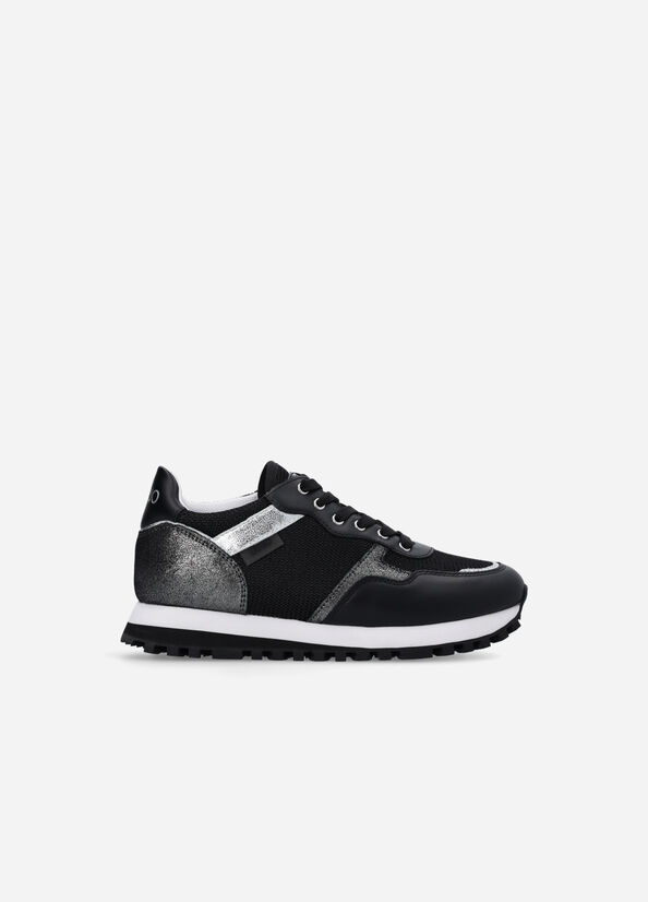 Black Liu Jo Brighty Mesh Women's Sneakers | BYJ-390178