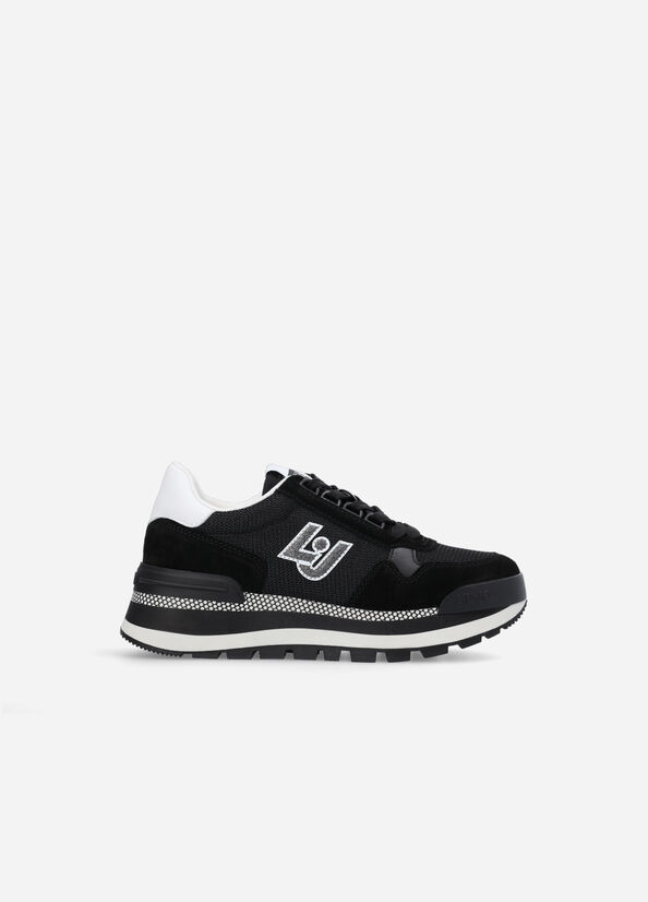 Black Liu Jo Brighty Mesh Women's Sneakers | KFY-482176