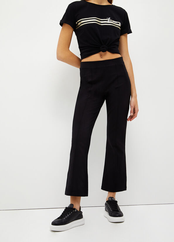 Black Liu Jo Eco-Friendly Fleece Women's Pants | ZAS-134276