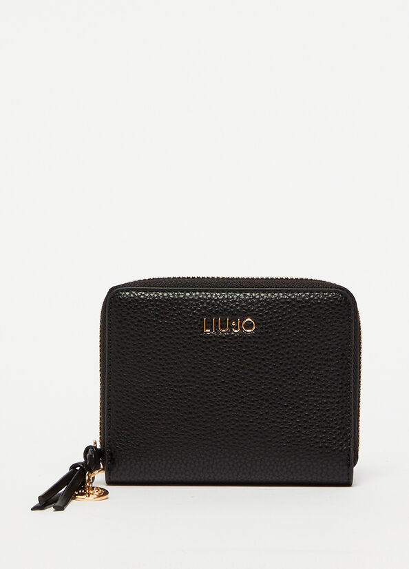 Black Liu Jo Eco-Friendly With Charm Women's Wallets | EOR-096482