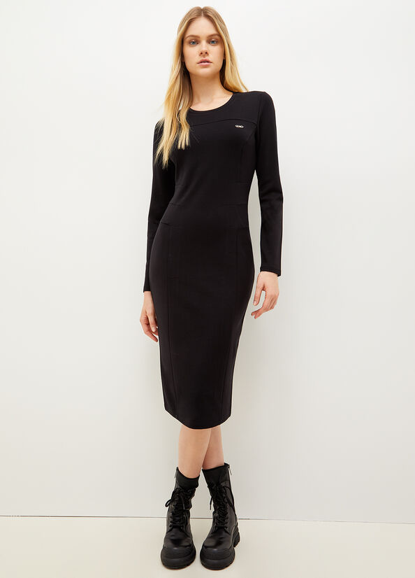 Black Liu Jo Jersey Women's Dress | OMH-416357