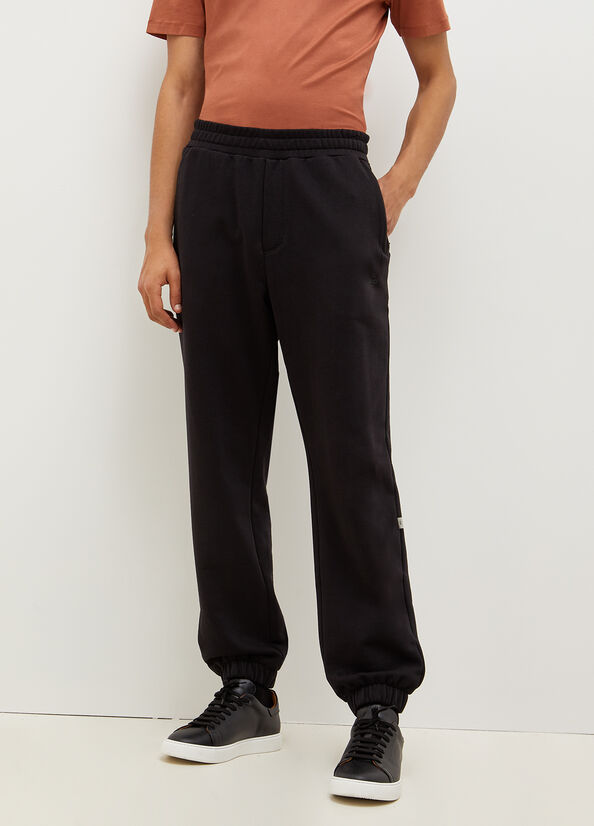 Black Liu Jo Plush Joggers Men's Pants | ACZ-827316